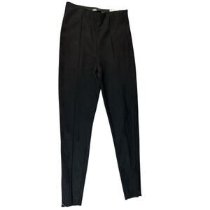 Zara NWT Legging Hi-Rise Black Size Small Side Zipper on Ankle & Waist Stretch